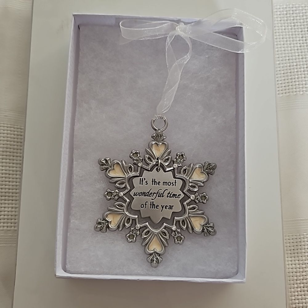 Ganz Christmas Tree Hanging Ornament "It's The Most Wonderful Time Of The Year"